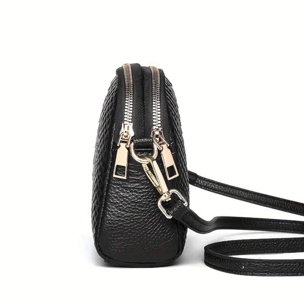 Isabella Croc-Pattern Mini Crossbody Bag