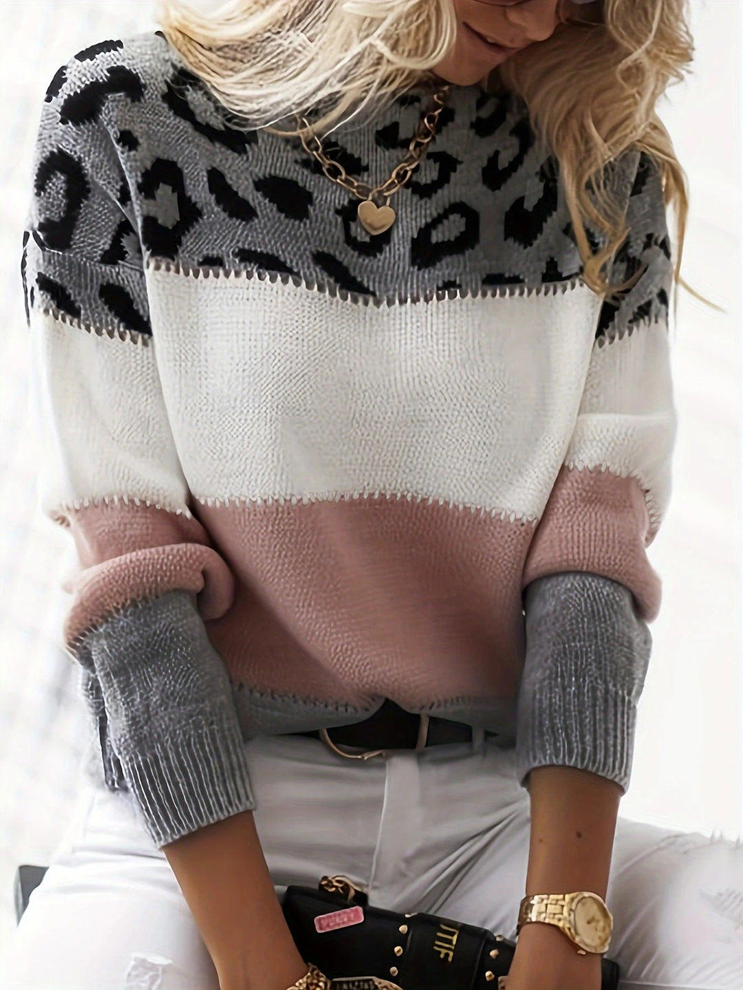 LELA™ | LEOPARD PATTERNED SWEATER