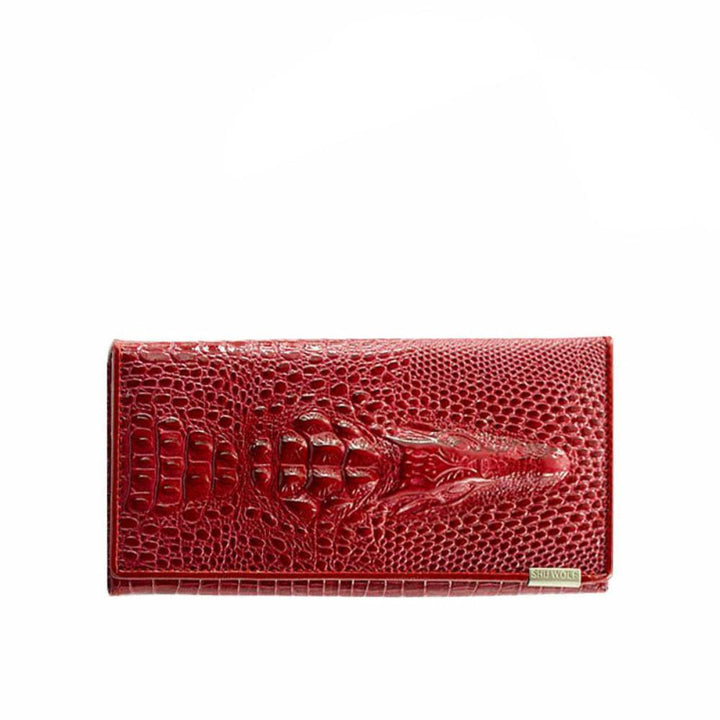 Elegant RFID wallet with crocodile embossing