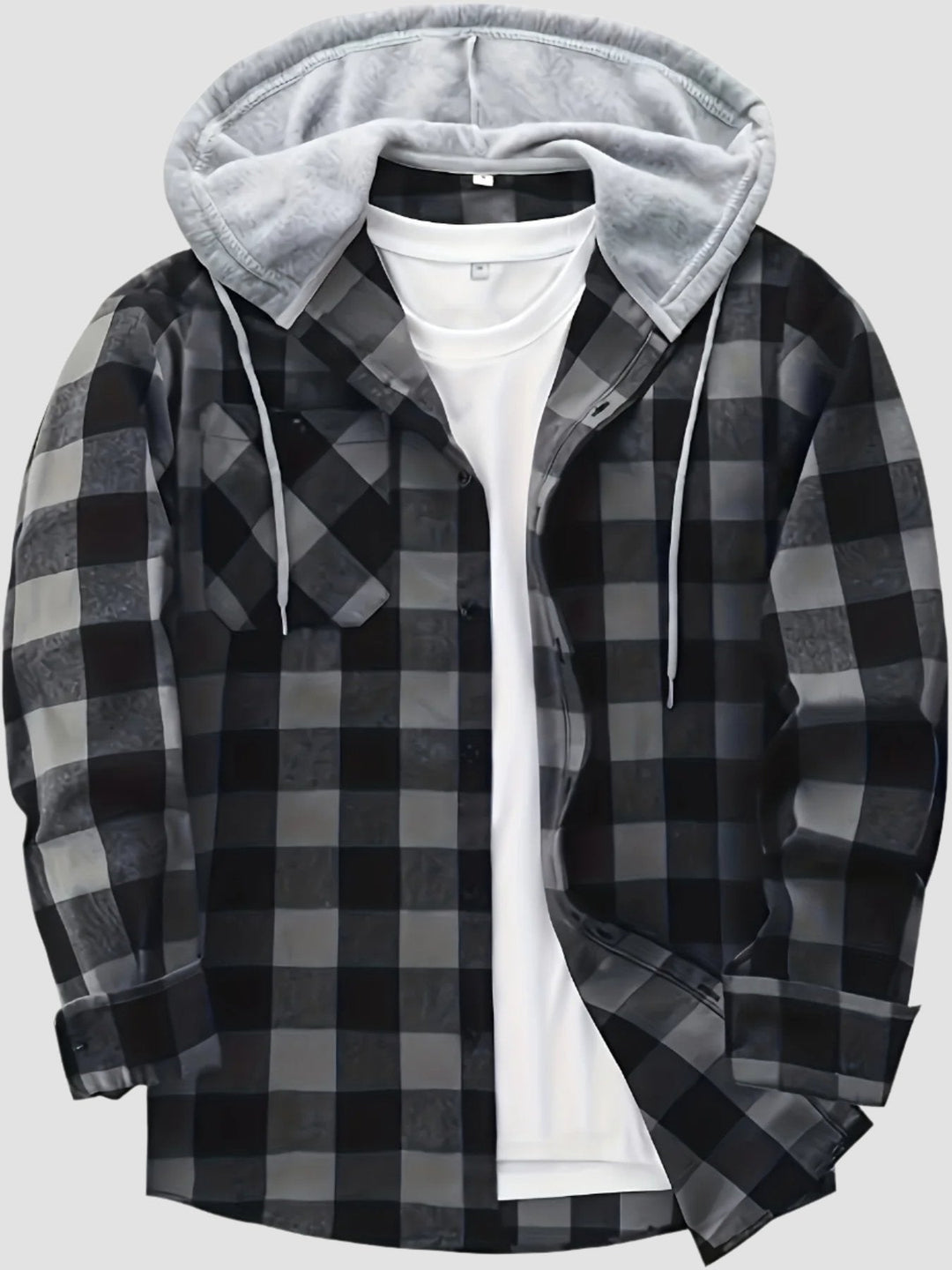 EDWARD | HOODED PLAID JACKET