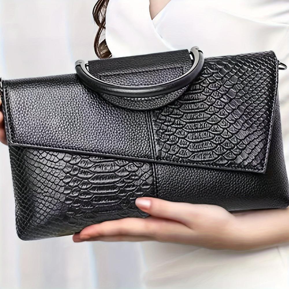 Celeste Croc-Embossed Luxury Bag