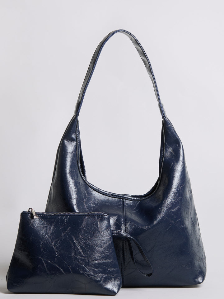Scarlett Distressed Leather Tote - Zipper Version