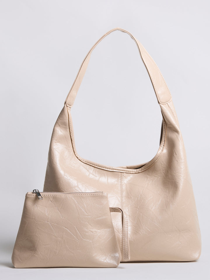 Scarlett Distressed Leather Tote - Zipper Version
