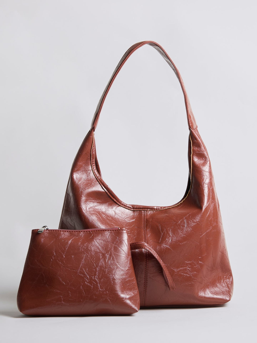Scarlett Distressed Leather Tote - Zipper Version