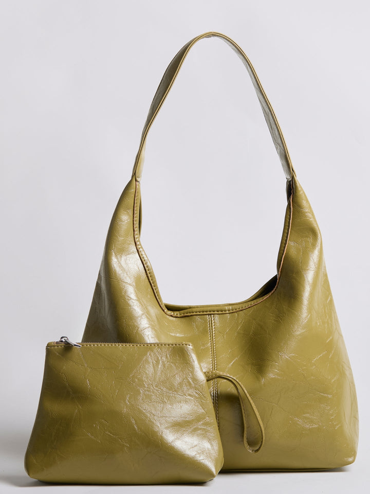 Scarlett Distressed Leather Tote - Zipper Version