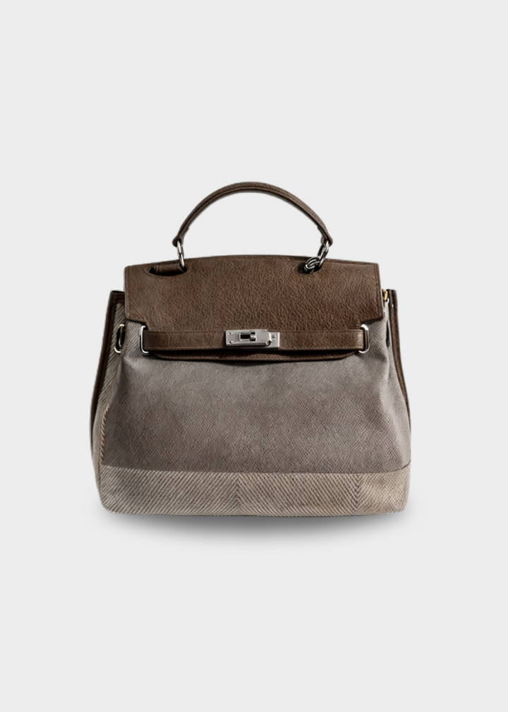 Emilia Cowhide Canvas Bag