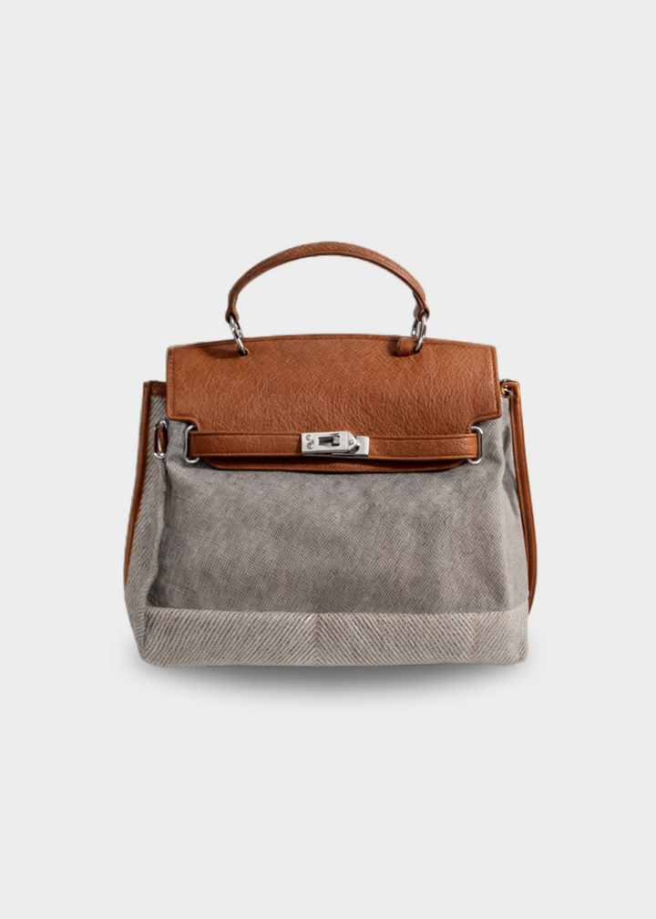 Emilia Cowhide Canvas Bag