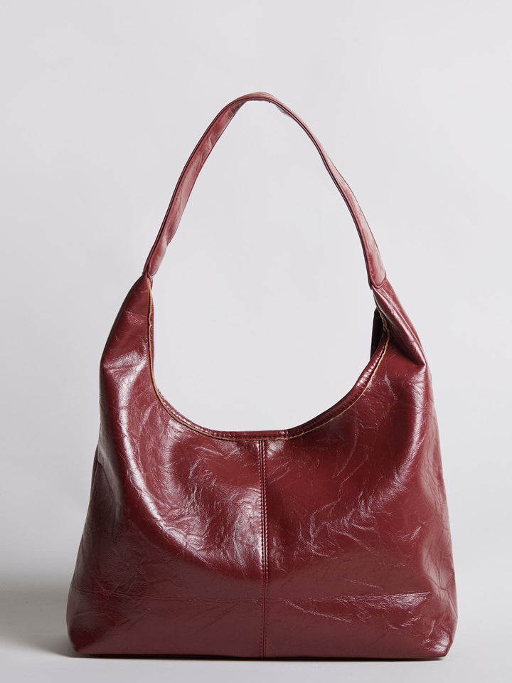 Scarlett Distressed Leather Tote - Zipper Version