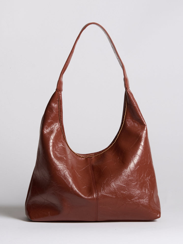 Scarlett Distressed Leather Tote - Zipper Version