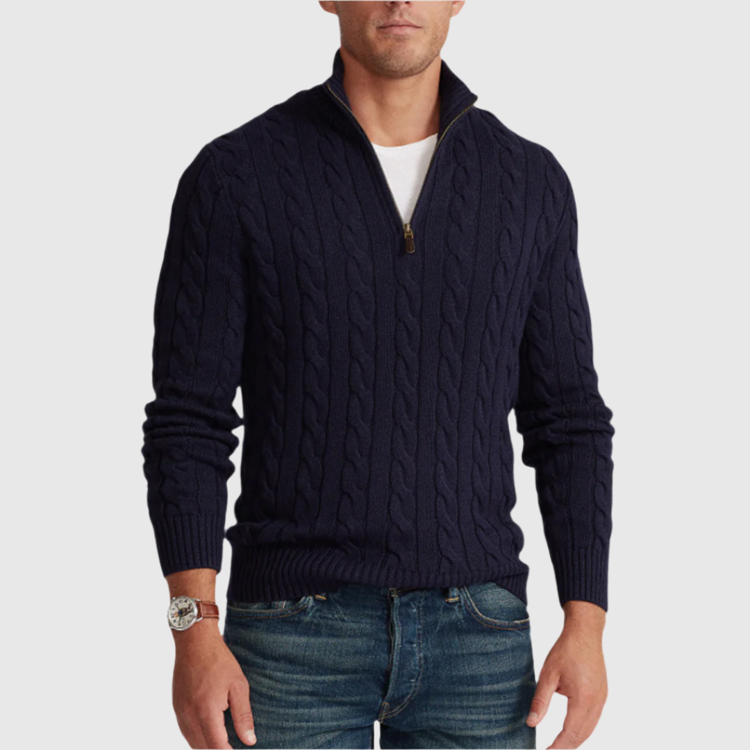 SEBASTIAN |  HALF ZIP SWEATER