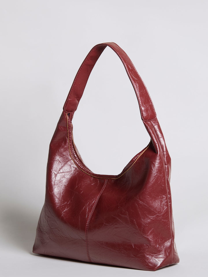 Scarlett Distressed Leather Tote - Zipper Version