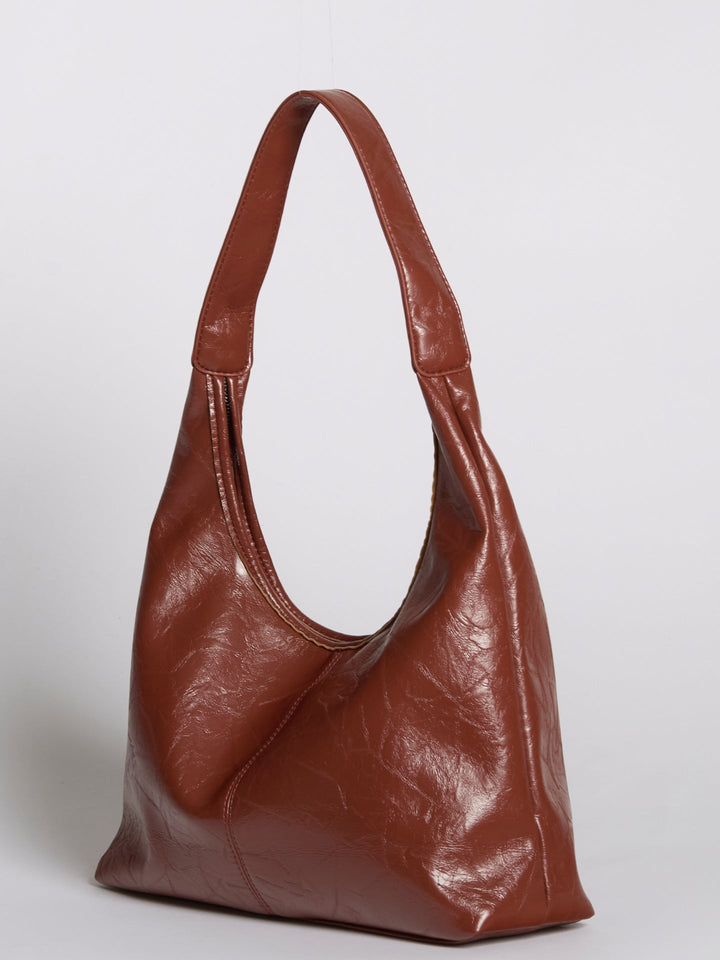 Scarlett Distressed Leather Tote - Zipper Version
