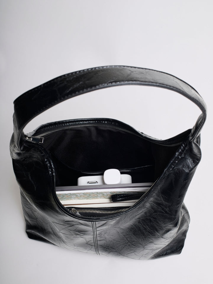 Scarlett Distressed Leather Tote - Zipper Version