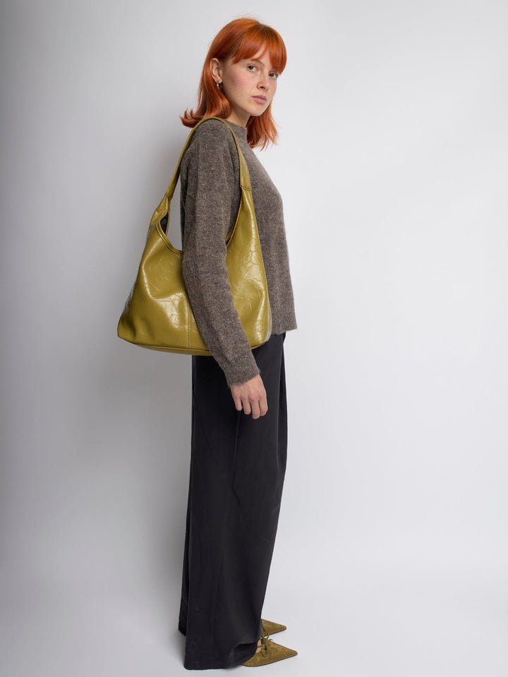 Scarlett Distressed Leather Tote - Zipper Version