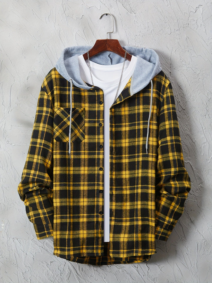 EDWARD | HOODED PLAID JACKET