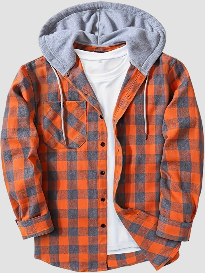 EDWARD | HOODED PLAID JACKET