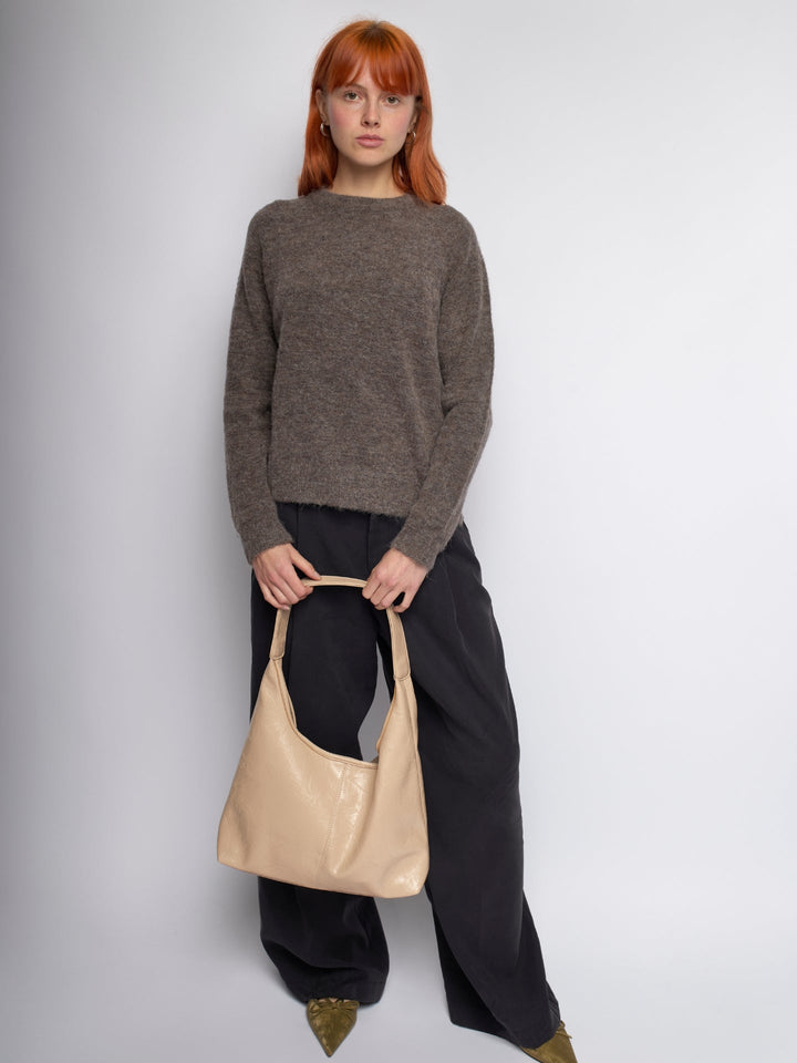 Scarlett Distressed Leather Tote - Zipper Version