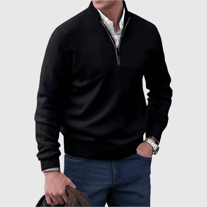 WILLIAM | CLASSIC HALF-ZIP SWEATER