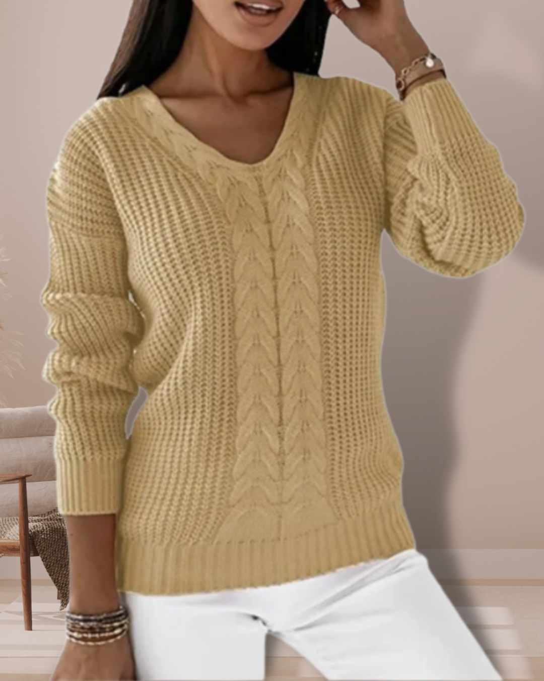 LINSIE™ | ELEGANT V-NECK SWEATER