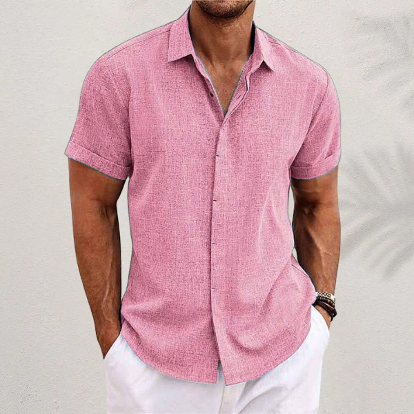 GABRIELE | SHORT-SLEEVE SHIRT IN COTTON AND LINEN