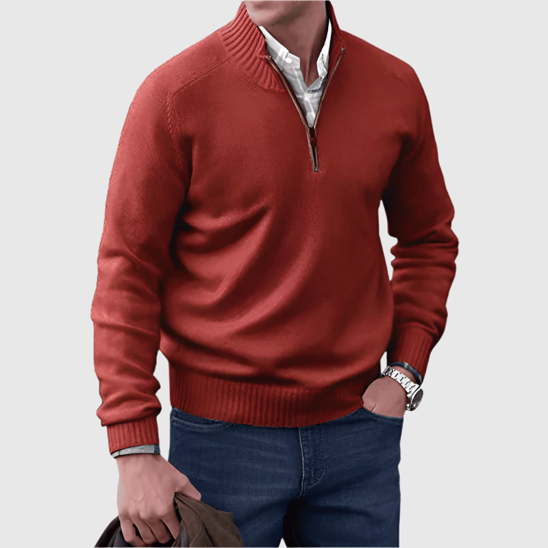 WILLIAM | CLASSIC HALF-ZIP SWEATER