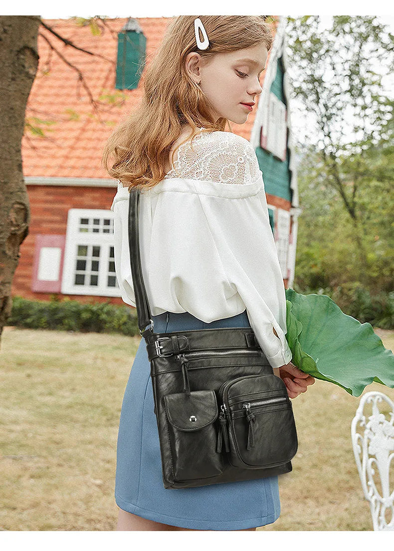 Aurelius™ Soft Leather Shoulder Bag