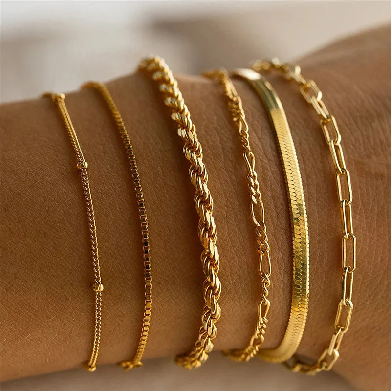 6-piece Set Multi-layer Bracelets