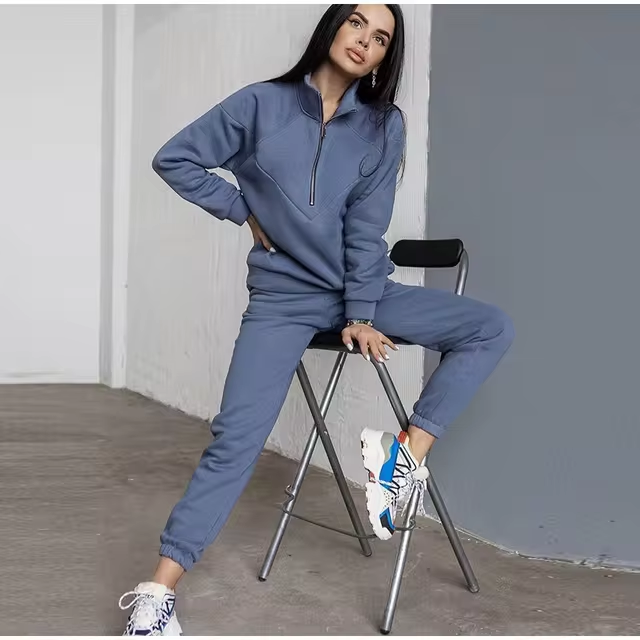 Lily™ - Comfortable Long Sleeve Zipper Tracksuit Set