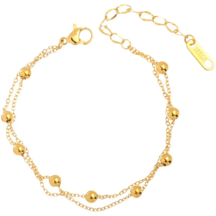 Gold Plated Bead Anklet