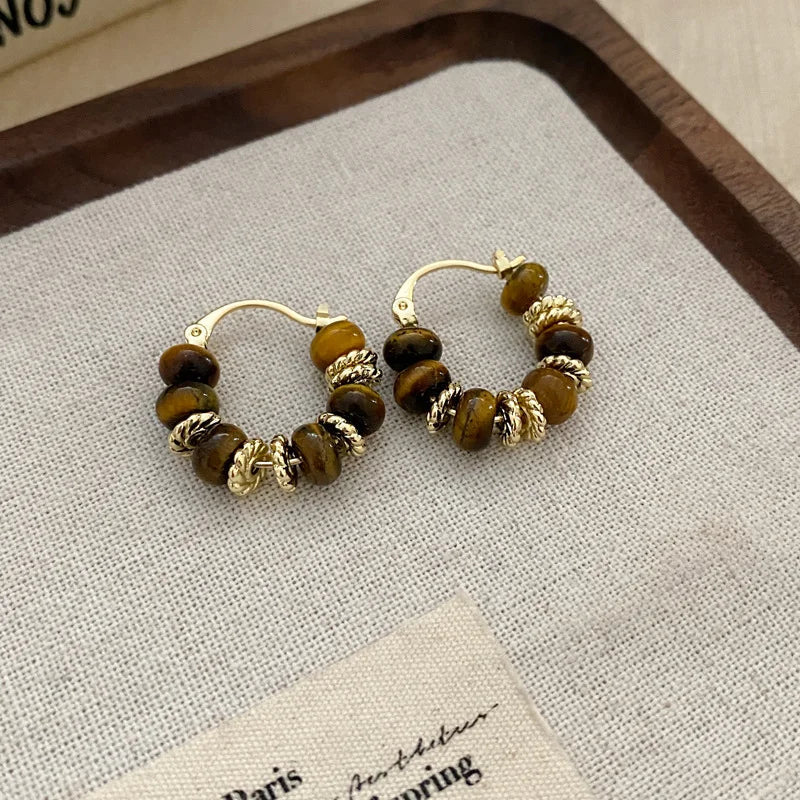 Britt - Vintage Brown Earrings