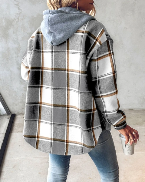 Aurora™ - Stylish Ultra Soft Hooded Checkered Jacket