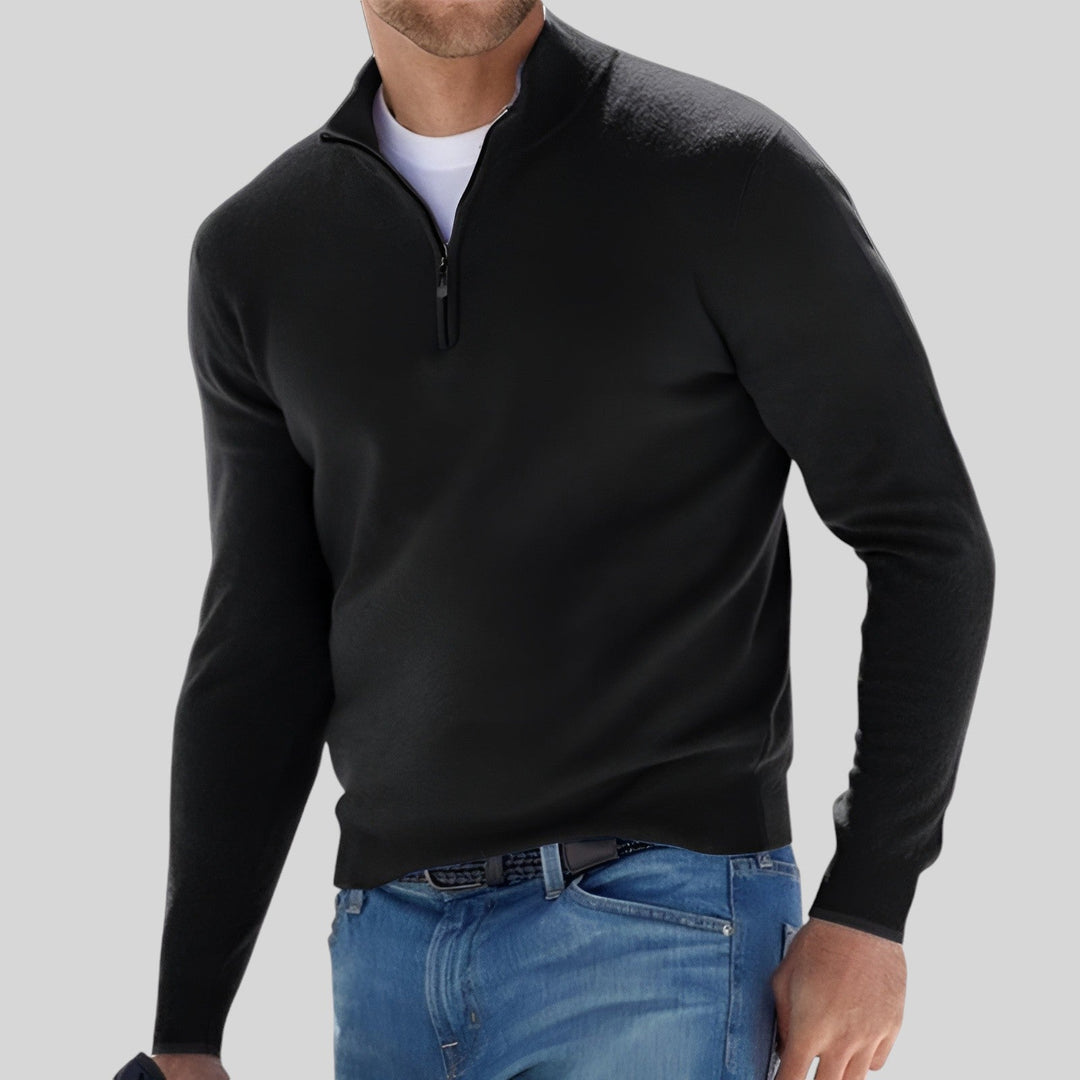 BRADLEY | HALF-ZIP KNIT SWEATER