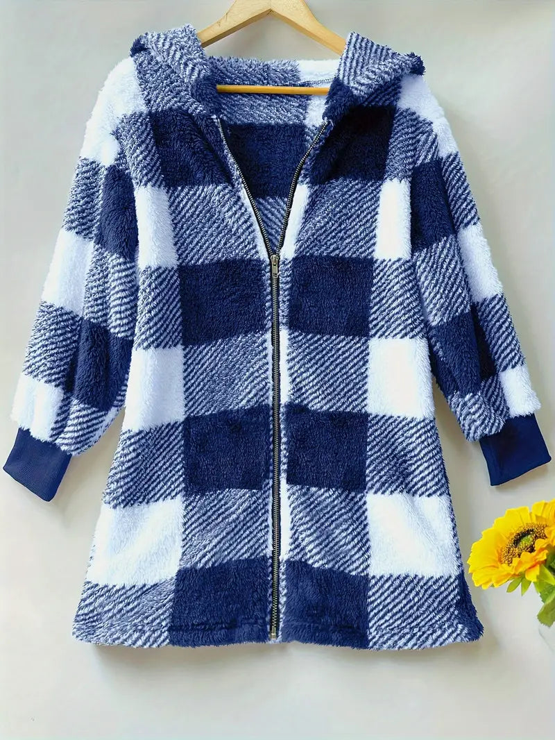 Mary® Cozy Plaid Jacket