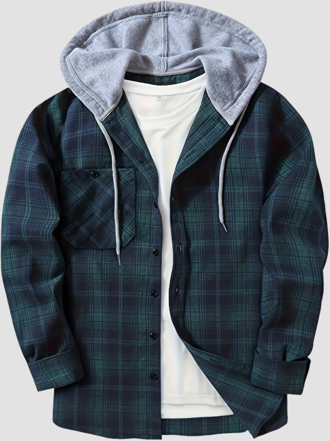 EDWARD | HOODED PLAID JACKET