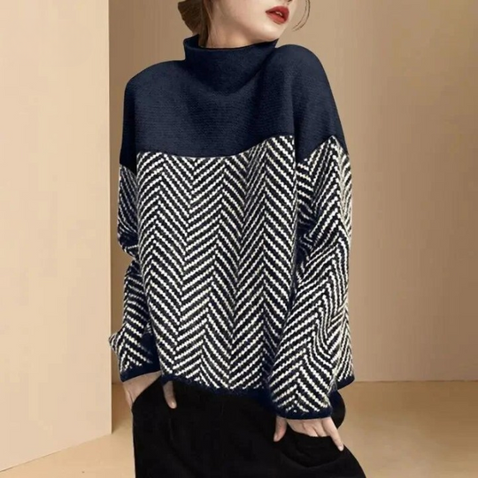 Mila™ - High Neck Cotton Soft Sweater