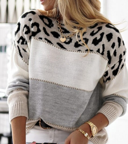 LELA™ | LEOPARD PATTERNED SWEATER