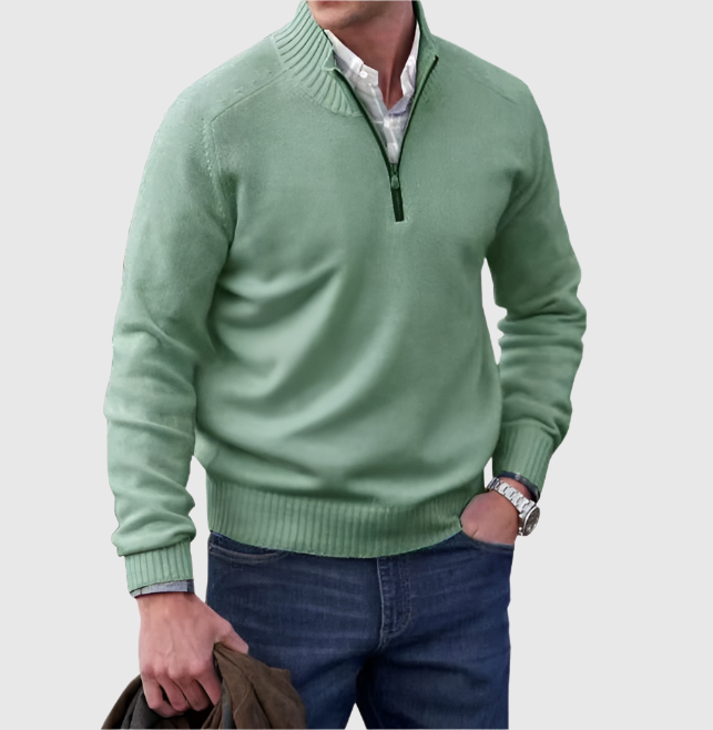 WILLIAM | CLASSIC HALF-ZIP SWEATER