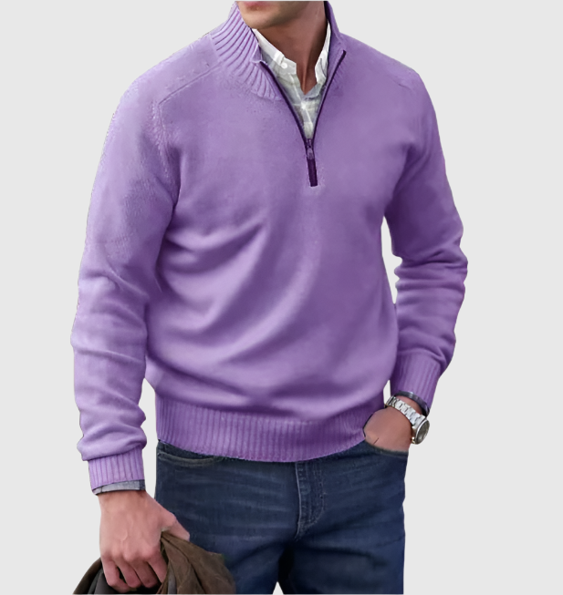 WILLIAM | CLASSIC HALF-ZIP SWEATER