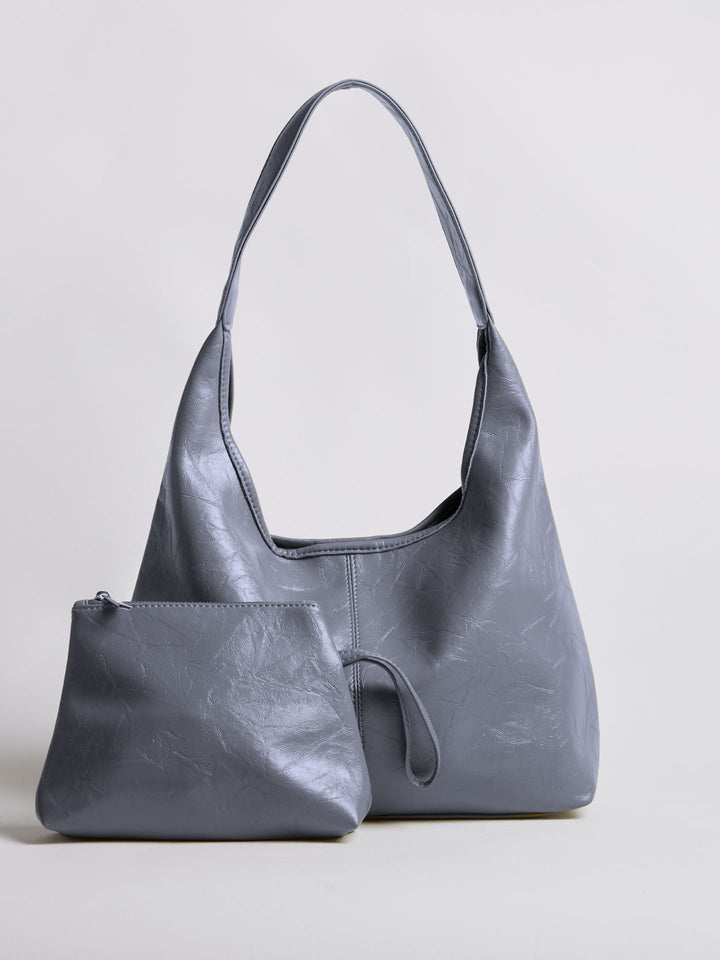 Scarlett Distressed Leather Tote - Zipper Version